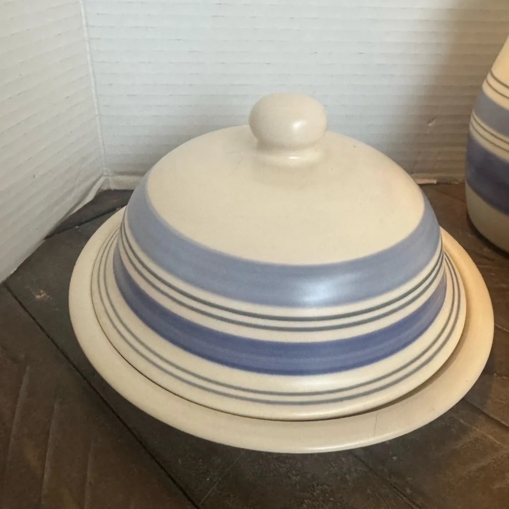 Pfaltzgraff Blue and Cream Serveware Set